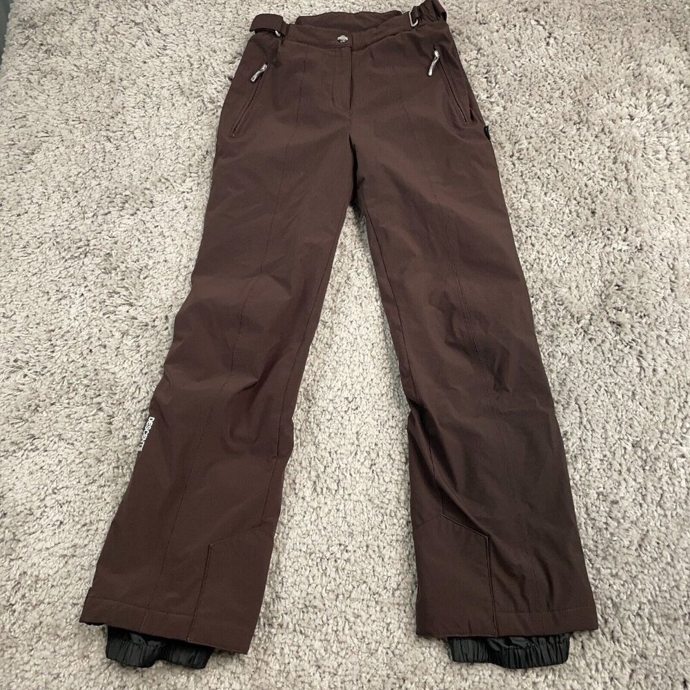 Descente Ski Pants Women's Size 6 Brown Zip Ankles Insulated Adj Waist D8-9100